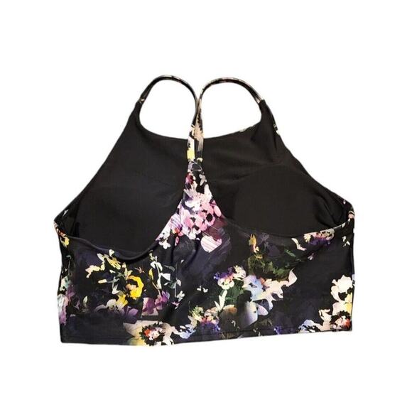 Old Navy Active Powersoft Sports Bra XXL Light Support Built-In Bra Floral Print - Picture 2 of 4